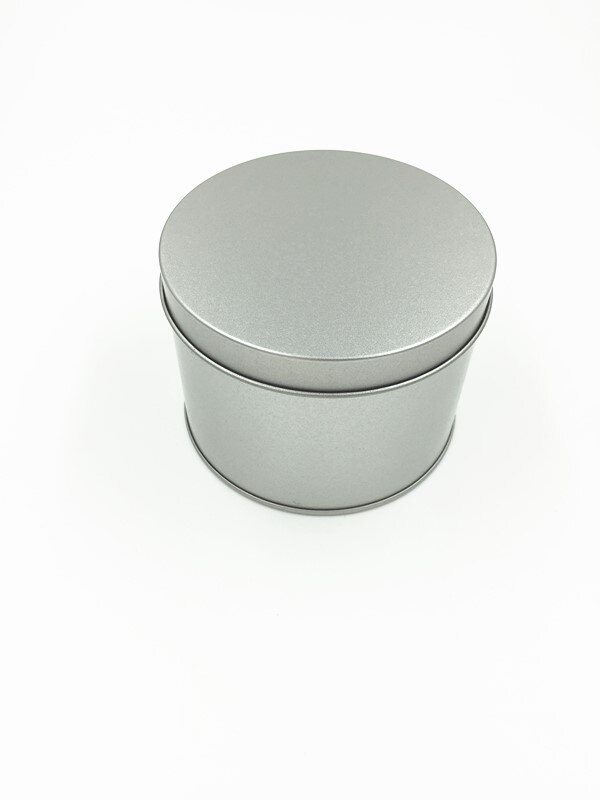 Dia.10*7.5cm New Arrival silver round tea tin box candy storage box