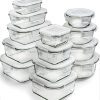 [13-Pack] Glass Storage Containers with Lids - Glass Food Storage Containers Airtight - Glass Containers With Lids - Glass Meal Prep Containers Glass Food Containers - Glass Lunch Containers