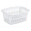 Sterilite 12458012 1.5 Bushel/53 Liter Rectangular Laundry Basket, White, 12-Pack