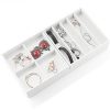 Jewelry Organizer Trays 18 Slot Muti-use Jewelry Storage Holder Leather