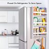 Rack Fridge Wood Organizer Refrigerator Side Storage Rack Paper Towel Holder