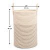 OrganiHaus Cotton Rope Basket | 13” x 18" Tall Blanket Storage Basket