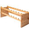 Finnhomy 18-Bottle Stackable Natural Bamboo Wine Rack – Elegant and Functional Wine Storage for Your Home