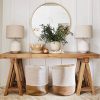 Extra Large Woven Storage Baskets | 18" x 14" Decorative Blanket Basket