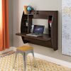 Prepac EEHW-0200-1 Wall Mounted Floating Desk with Storage, Espresso