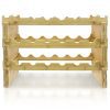 Sorbus 3-Tier Stackable Bamboo Wine Rack— Classic Style Wine Racks for Bottles