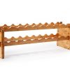 Mosa Natural Bamboo 18 Bottle Wine Rack (33.5" X 9.4" X 11.5")
