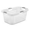 Sterilite 12168006 2 Bushel 71L Ultra Laundry Basket, White w/Titanium handles