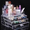 Quality transparent desktop cosmetics organizer box storage jewelry box skin care products perfume display rack