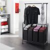 SONGMICS 4-bag Rolling Laundry Sorter with Hanging Bar Heavy-duty
