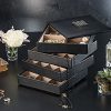 Glenor Co Earring Organizer Tray - 4 Stackable Trays Lid