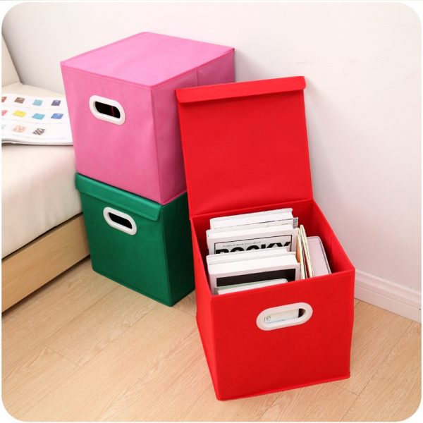 Spinning Cloth Folding Cover Storage Box With Handle Storage Box Finishing