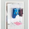 mDesign Long Metal Lightweight Over Door Laundry Drying Rack Organizer