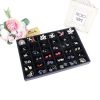 Valdler Velvet Stackable 36 Grid Jewelry Tray Showcase Display Organizer