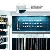 Wall and Door Mounted Jewelry Cabinet - Space-Saving Elegance with Full-Length Mirror and 15 Auto-ON LED Lights 💍🔐