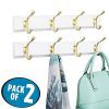 mDesign Decorative Wood Wall Mount Storage Organizer Rack for Coats