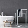 MyGift Freestanding Towel Rack, 3 Tier Metal Towel Bar Stand