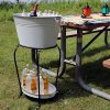 Sunnydaze Large Ice Bucket Beverage Holder with Stand and Tray for Partie