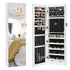 SONGMICS Full Screen Mirrored Jewelry Cabinet Armoire