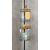 InterDesign Twigz Metal Wire Tension Rod Corner Shower Caddy