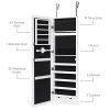Best Choice Products Wall Door Mounted Locking Mirror Jewelry