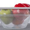 DESIGNA 3-Tier Metal Mesh Rolling Storage Cart