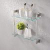 KES Bathroom Glass Shelf 2 Tier 16-Inch Tempered Glass Shower Caddy Bath