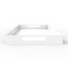 WHITE SERVING TRAY - Bright White - 20" Large Acrylic Tray for Coffee Table