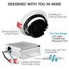 Luxrite 4 Inch LED Gimbal Recessed Light with Junction Box