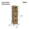 VonHaus 4 Tier Small Seagrass Basket Storage Tower Unit