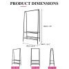 Fresh Household Freestanding Closet, Double Rod Heavy Duty Garment Rack