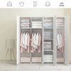 JOISCOPE MEGAFUTURE Wood Pattern Portable Wardrobe Closet