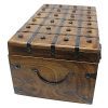Nautical Cove Treasure Chest Wooden Box with Antique Iron Lock