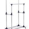 Finnhomy Double Rails Adjustable Free Standing Rolling Garment Rack