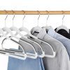 SUPER DEAL 50/100 Pack Non Slip Hangers Rubber Coating Clothes Hangers