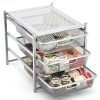 EZOWare 3 Tier Pull Out Organizer Cabinet Sliding Drawer For Bathroom