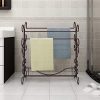 JURMERRY Towel Rack Bathroom Stand Rack 3-Tier for Indoor and Outdoor