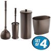 mDesign MetroDecor Toilet Bowl Brush, Plunger/Toilet Paper Holder