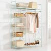 BrylaneHome 5-Tier Metal Closet with Hanging Rod
