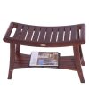 Decoteak Harmony Shower Bench, Brown