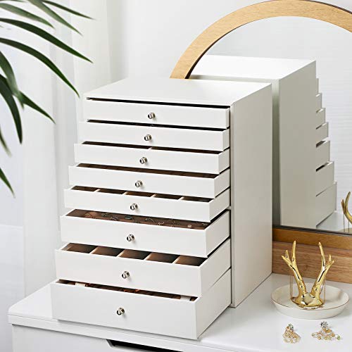 SONGMICS Jewelry Box, 8-Layer Large Jewelry Case