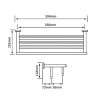 Kes Bathroom Bath Towel Rack with Double Towel Bar 24-Inch
