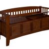 Linon Home Decor Storage Bench with Short Split Seat Storage