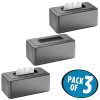 mDesign Modern Metal Tissue Box Cover for Disposable Paper Facial Tissues