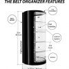 Elypro Belt Organizer - Acrylic Organizer & Display for Belts