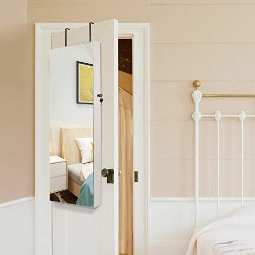 AOOU Jewelry Organizer Jewelry Cabinet, Full Screen Display View Larger Mirror