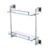 KES Bathroom Glass Shelf 2 Tier 16-Inch Tempered Glass Shower Caddy Bath