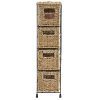 VonHaus 4 Tier Small Seagrass Basket Storage Tower Unit