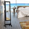 Lockable Jewelry Cabinet with Full-Length Mirror | Secure Storage and Elegant Dressing Station for Women's Accessories