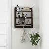 UTEX 3 Tier Bathroom Shelf Wall Mounted with Towel Hooks
